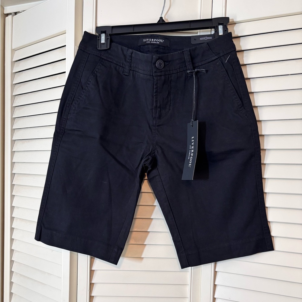 Liverpool Trouser Shorts in Black | Sz 25 | NWT